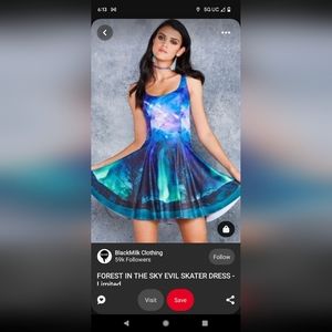 FOREST IN THE SKY EVIL SKATER DRESS- Limited